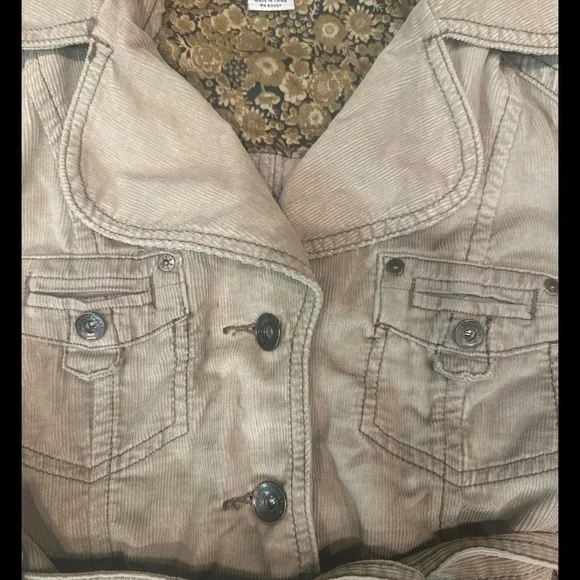 Y2K Vintage Union Bay Corduroy Khaki Small Blazer Jacket - Picture 4 of 8